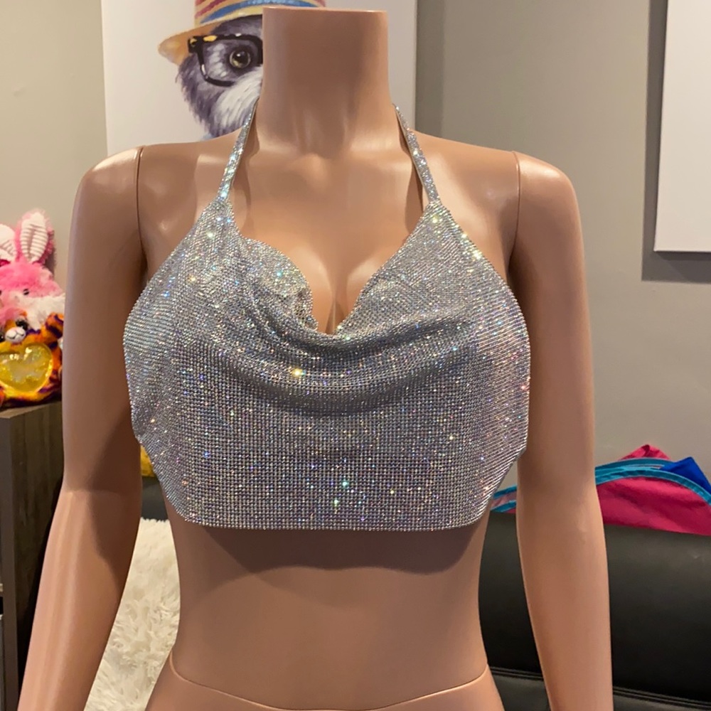 The Seraphina Collection handmade Swarovski crystal halter top